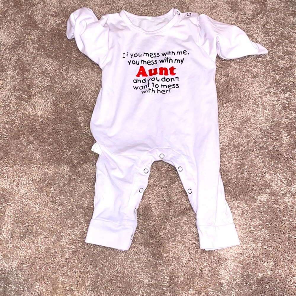 PatPat white onesie size 3-6 months